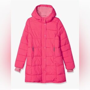 Amazon Essentials Kids Bright Pink Puffer Coat